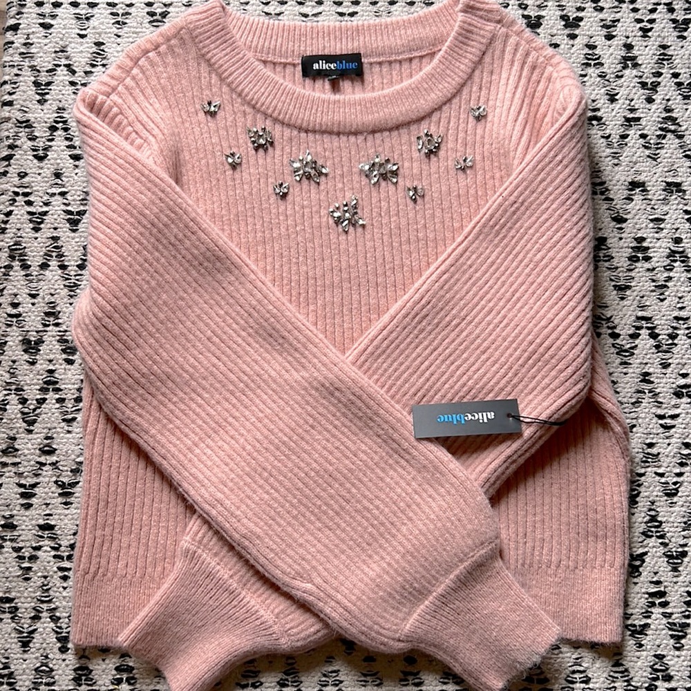 Alice Blue Wide Sleeve Sweater